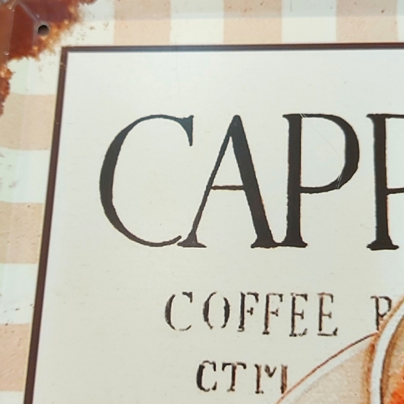 Large Retro 'Cappuccino' Tin Sign - Picture 5 of 10
